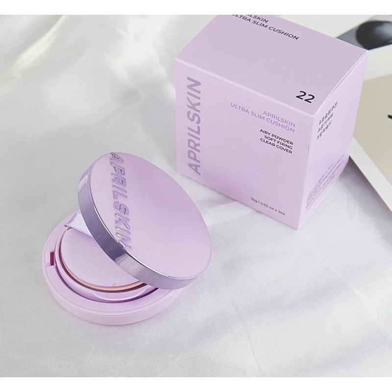 NEW 2022 Phấn nước APRIL SKIN ULTRA SLIM CUSHION KÈM LÕI REFILL