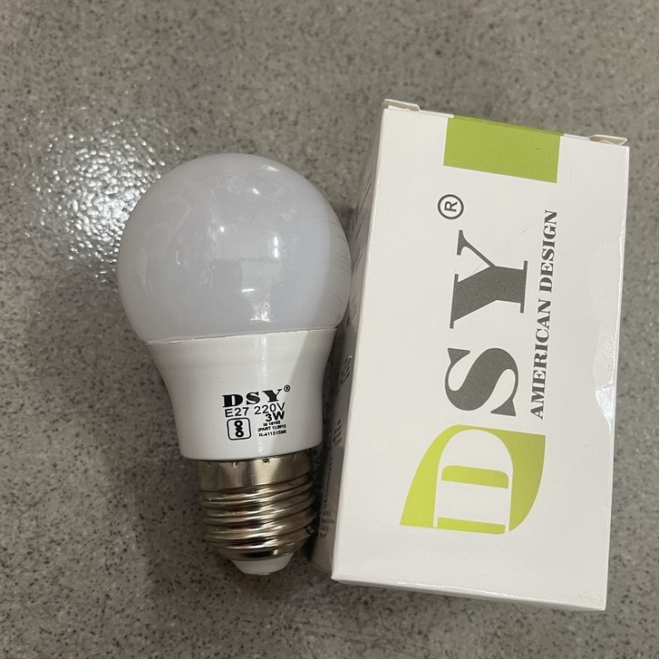 Bóng búp tròn nhựa 3W siêu sáng siêu bền kín nước dùng treo ngoài trời