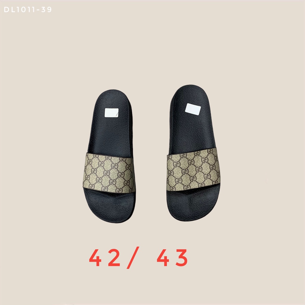 Dép gucci nam quai ngang đế cao form đẹp ôm chân chất liệu da bền cao cấp