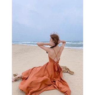 ĐẦM MAXI HAI DÂY NƠ LƯNG CÓ MÚT [kèm ảnh thật]