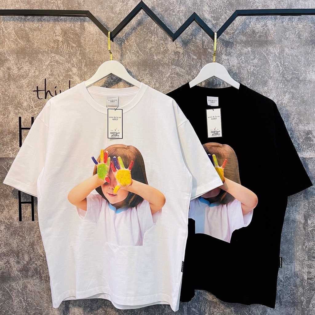(Tqxk 1:1) Áo thun ADLV TQXK chuẩn  Mẫu mới e này đang hot ADLV BABY FACE SHORT SLEEVE T-SHIRT