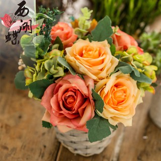 [Order] Giỏ hoa lụa bằng mây