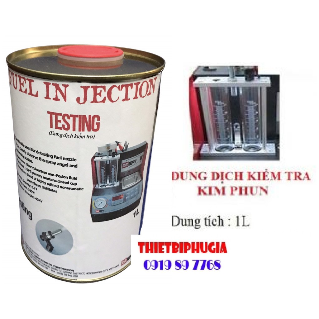 Dung dịch súc rửa siêu âm và kiểm tra kim phun