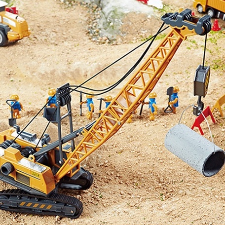 Xe đồ chơi trẻ em cho bé trai 2 tuổi mô hình xe công trình xây dựng cao cấp TEEMO XE07