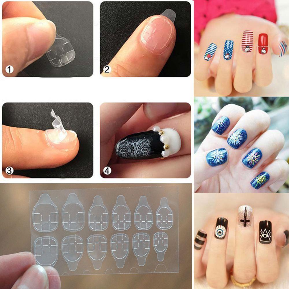 Set 10 Tấm Hình Dán Móng Tay Trong Suốt
