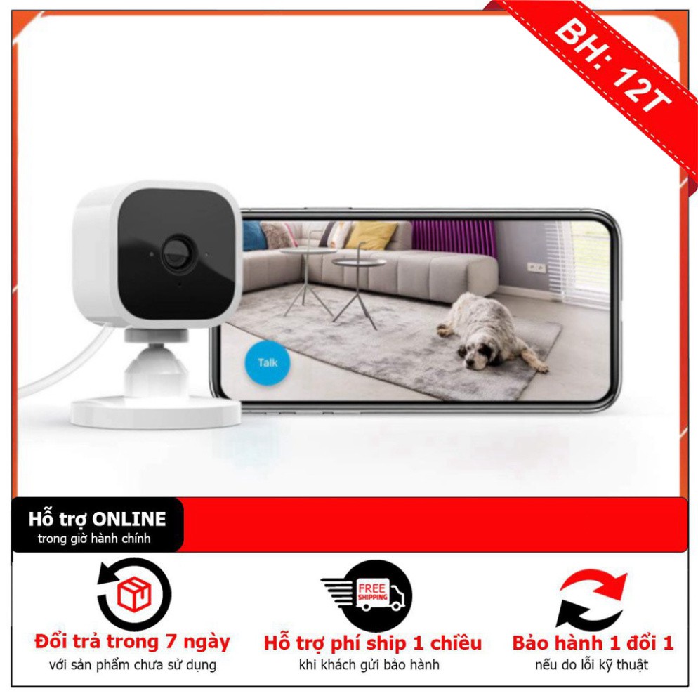 BUNG NÔ GIÁ CAMERA QUAN SÁT TRONG NHÀ BLINK MINI FULL HD 1080P, LƯU TRỮ CLOUD, ĐÀM THOẠI 2 CHIỀU BUNG NÔ GIÁ