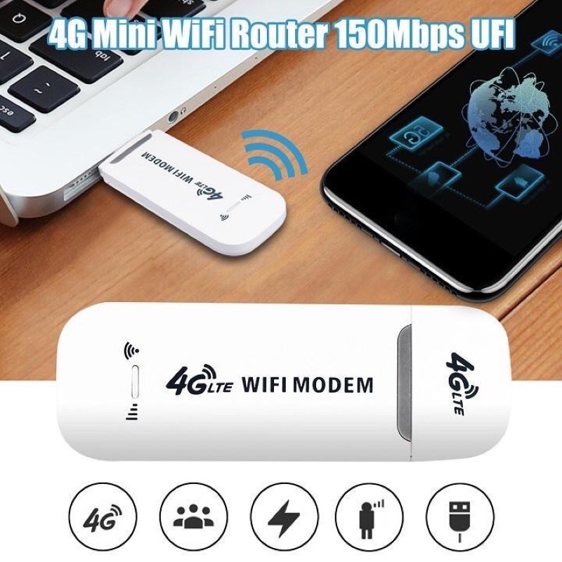 [Mã 253ELSALE hoàn 7% đơn 300K] USB 4G LTE phát WIFI di động - Hàng chuẩn tốc độ cao - Bộ phát wifi mini