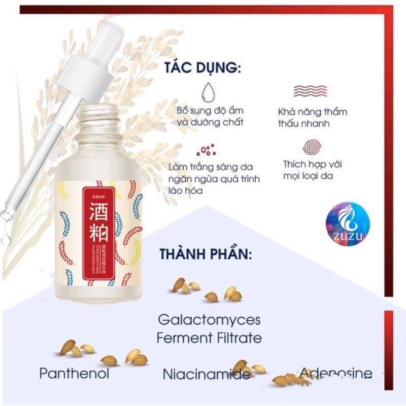 [HOT] ✨SERUM MEN GẠO NHẬT, TRẮNG SÁNG CẢI THIỆN SẮC TỐ DƯỠNG ẨM MỊN✨
