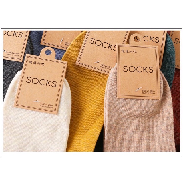 Tất nam cổ ngắn 𝑭𝒓𝒆𝒆𝒔𝒉𝒊𝒑LỐ 10₫ TẤT NAM CỔ NGẮN SẮC MÀU TRƠN LOẠI 1
