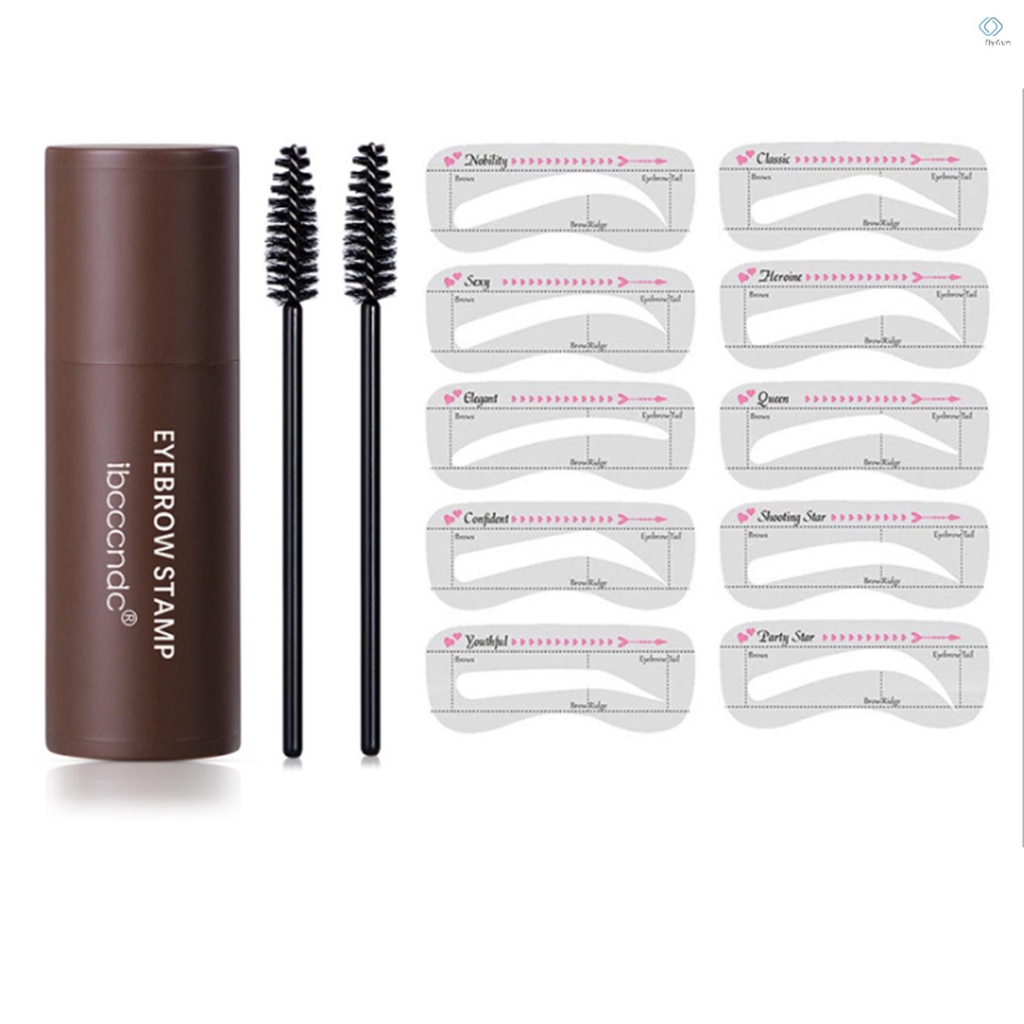 Bộ dụng cụ tạo kiểu lông mày ibcccndc One Step kèm 10 khuôn kẻ chân mày lâu trôi có thể tái sử dụng
