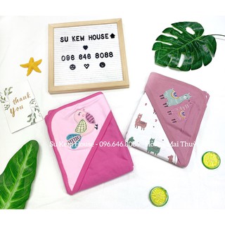[Chọn mẫu] Chăn ủ/ ủ đón Little Duck 76x76 chất cotton 4 lớp cho bé