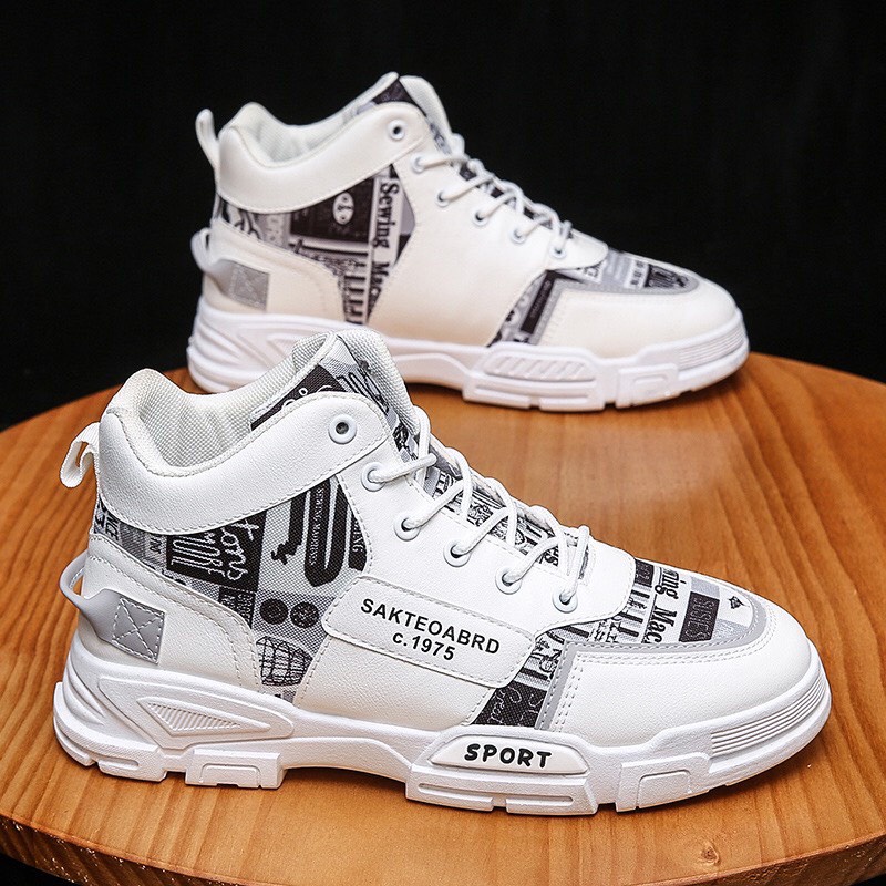 Giày cao cổ nam Denim C1975 dáng thể thao thời trang phong cách bụi bặm