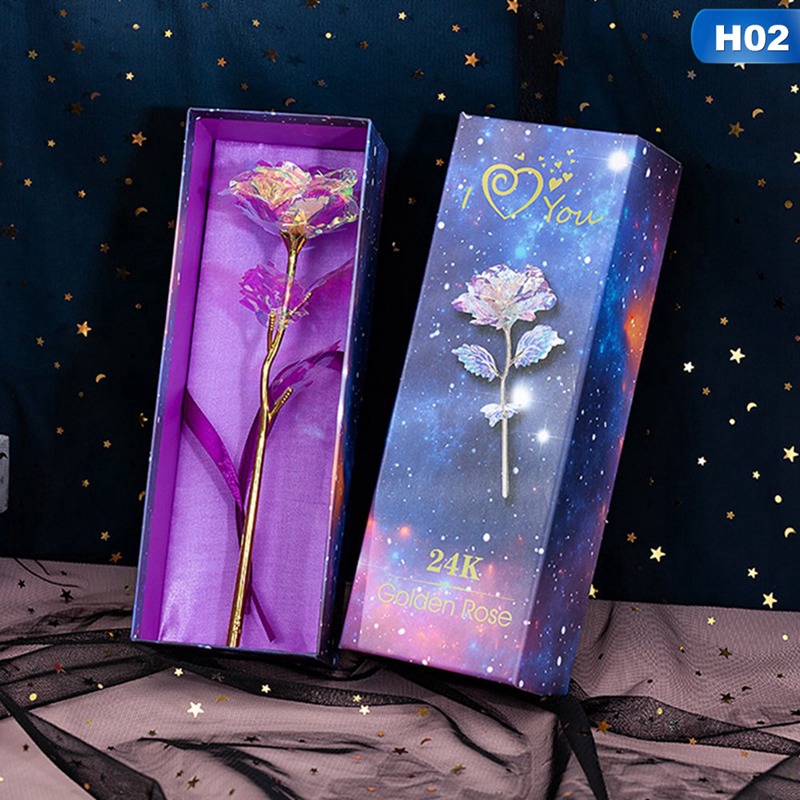 Hoa Hồng Giả Có Lá Vàng 24k Dùng Làm Quà Tặng Ngày Valentine