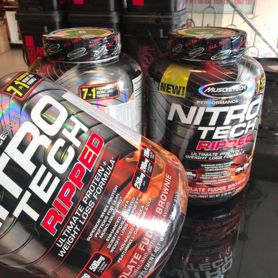 Sữa tăng cơ giảm mỡ MuscleTech NITRO-TECH Ripped, 4 Lbs