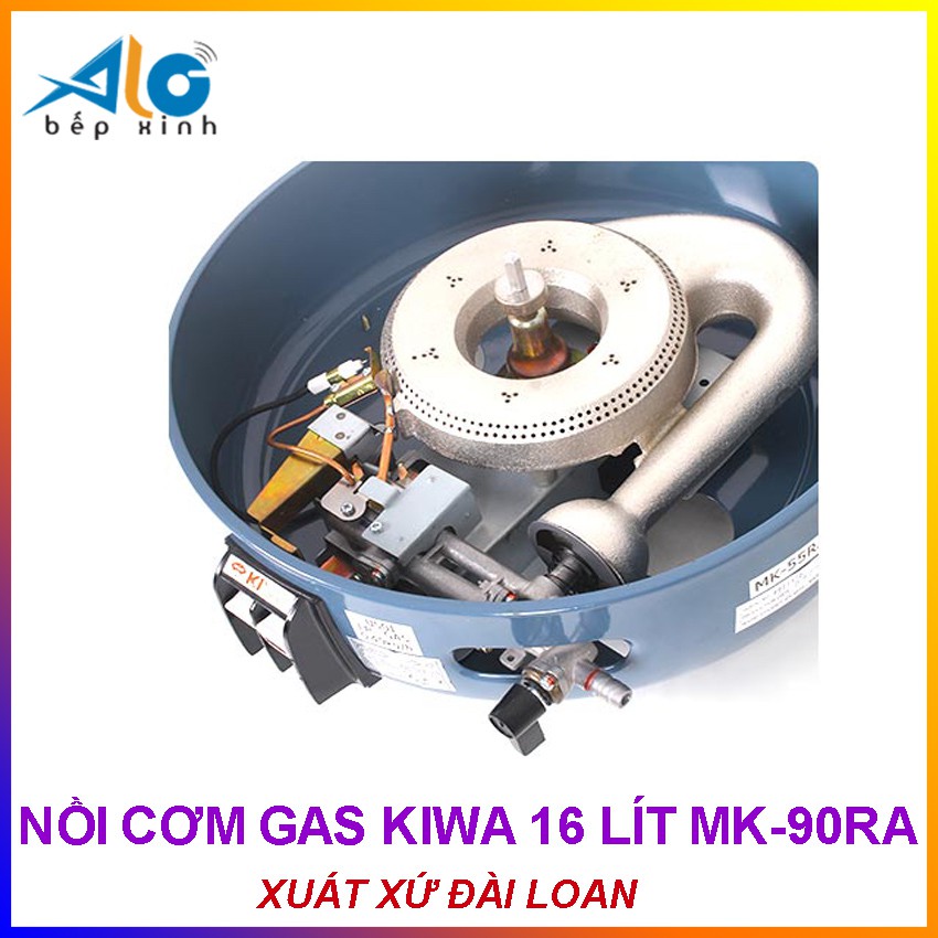 Nồi cơm gas kiwa 16 lít - Ngắt gas tự động - Xuất xứ Đài loan - Alo Bếp Xinh