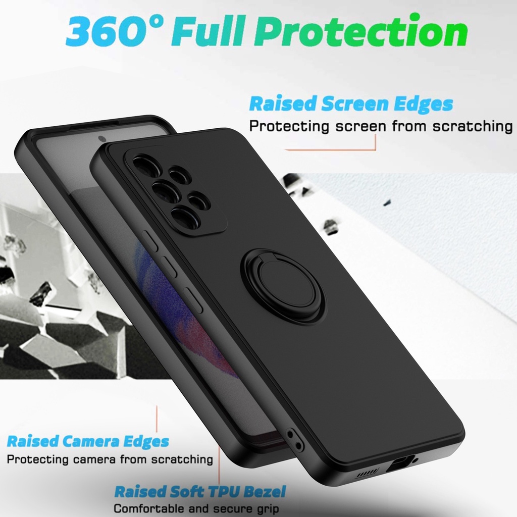 Ốp Lưng Silicone Có NhẫN Đỡ Cho Samsung Galaxy A53 A52 A52S A72 A52S A72 A73 A53 A33 4G 5G A52
