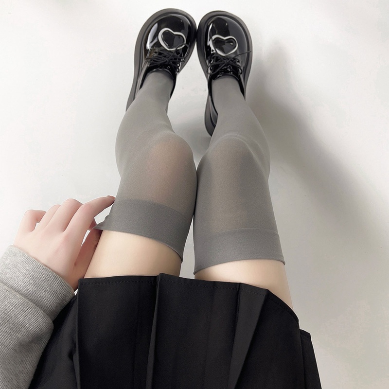 Vớ Nữ Dài Trên Gối Màu Sắc Trơn Phong Cách Harajuku Nhật Bản