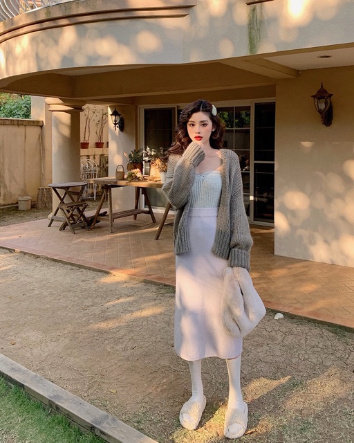 Áo khoác cardigan len dày 3 màu