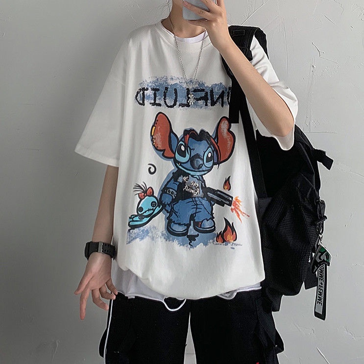 Áo Thun Tay Lỡ Dáng Rộng Phong Cách Hong Kong Thời Trang Cho Nam Và Nữ