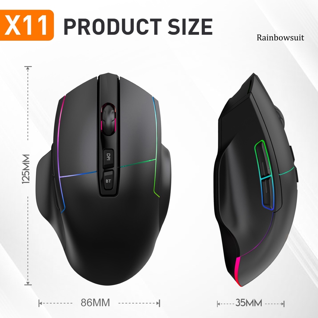 Chuột Không Dây Rb- X11 Bluetooth Cao Cấp Đa Năng Dành Cho Notebook