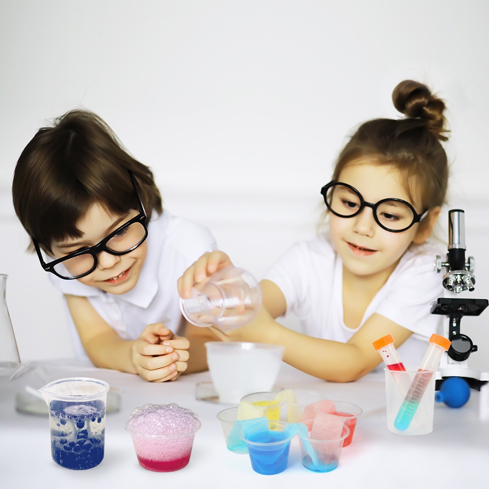 PNL Slime Bộ đồ của Bộ Đồ Chơi Thí Nghiệm Khoa Học Gồm Núi Lửa Phun Trào / Chất Nhờn Pha Lê / Bom Tắm / Trộn Màu Sắc Vui Nhộn Cho Bé
