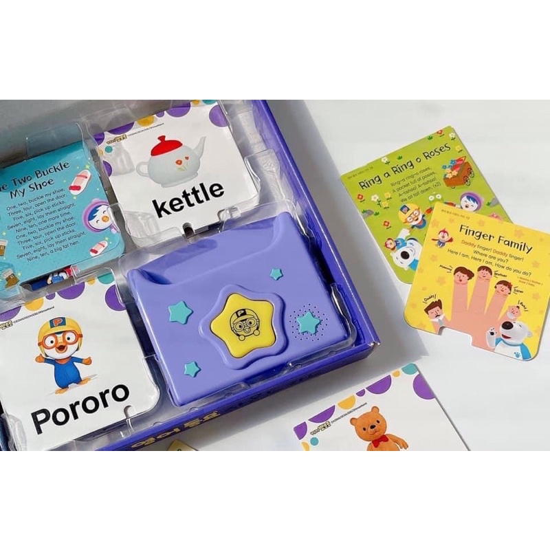 Máy thẻ nhạc Pororo / Tayo - Máy đọc nhạc tiếng anh Hàn Quốc English Sound Card