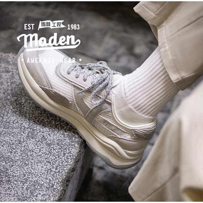 Giày lười MADEN da lộn đế dày phối lưới thoáng khí trọng lượng nhẹ thời trang mùa hè 2022 mới cho nam