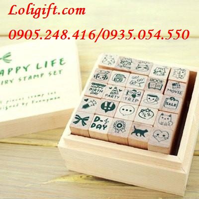 BỘ CON DẤU GỖ HÌNH