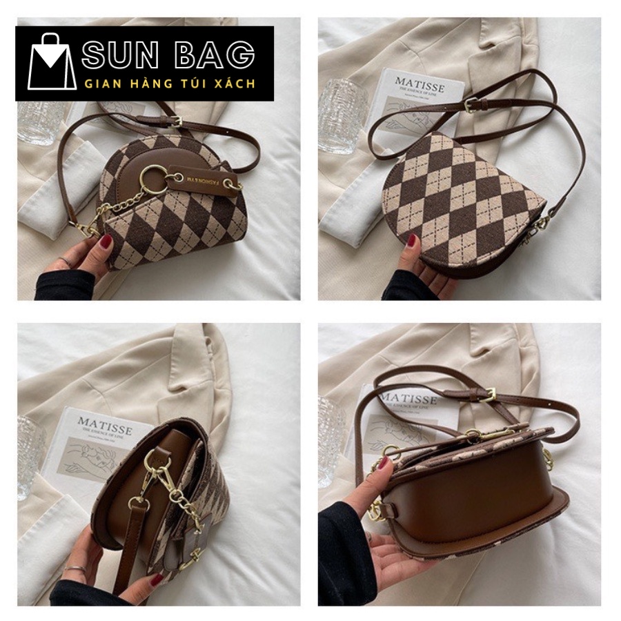 Túi xách nữ đeo chéo, đeo vai, đi chơi, đi học, dự tiệc, da cao cấp, phong cách hàn quốc size 21cm SB274