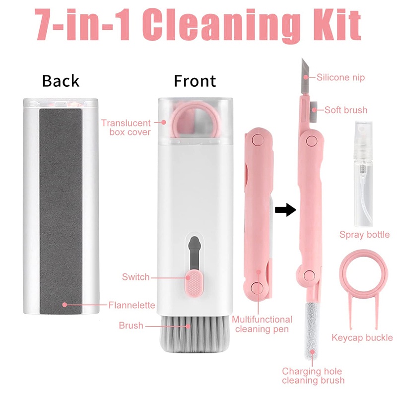 Cọ Vệ Sinh Bàn Phím Máy Tính / Điện Thoại Kết Nối Bluetooth Đa Năng 7 Trong 1