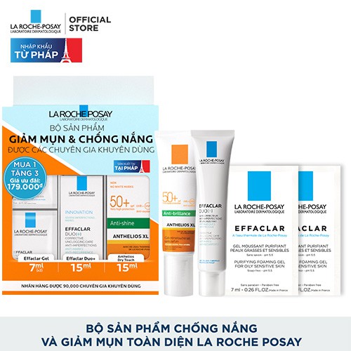Bộ sản phẩm chống nắng và giảm mụn toàn diện La Roche Posay | BigBuy360 - bigbuy360.vn