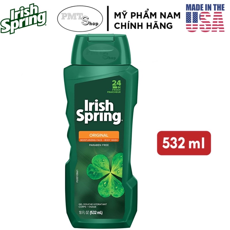 Sữa Tắm nam Irish Spring Body Wash Original 532ml