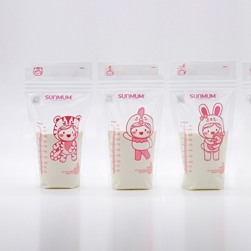 Túi trữ sữa sunmum Thái Lan - Túi trữ sữa mẹ dung tích 100ml và 250ml