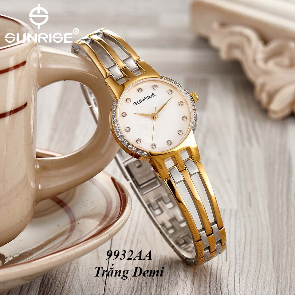Đồng hồ nữ siêu mỏng Sunrise 9932AA Đính đá kính Sapphire chống xước - Fullbox chính hãng | BigBuy360 - bigbuy360.vn