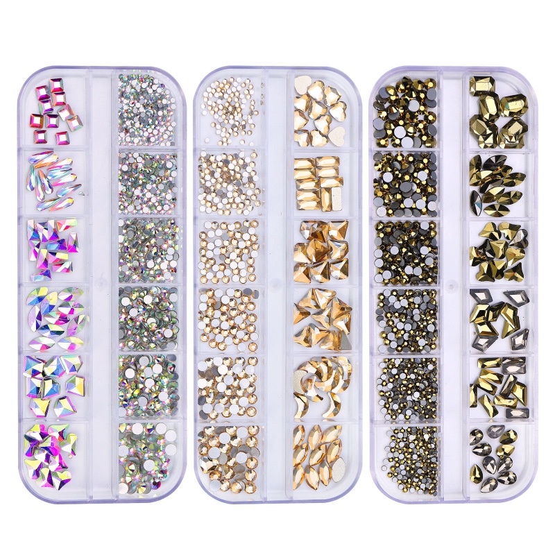 Đá Quý 3D Nhiều Hình Dạng Đính Móng Tay Nghệ Thuật