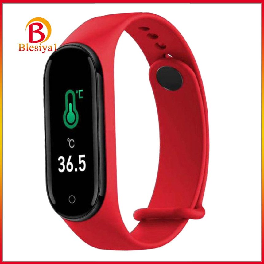 (Hàng Mới Về) Đồng Hồ Đeo Tay Thông Minh Đo Nhiệt Độ / Huyết Áp Màu Đen Chất Lượng Cao