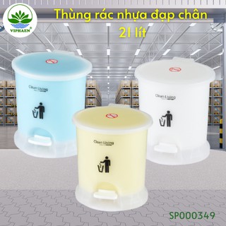 Thùng rác nhựa oval đạp chân Duy Tân 20,5 lít