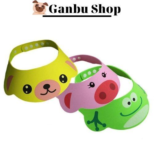 Mũ Gội Đầu - Mũ Tắm Chắn Nước Cho Bé Họa Tiết Ngộ Nghĩnh Cao Cấp