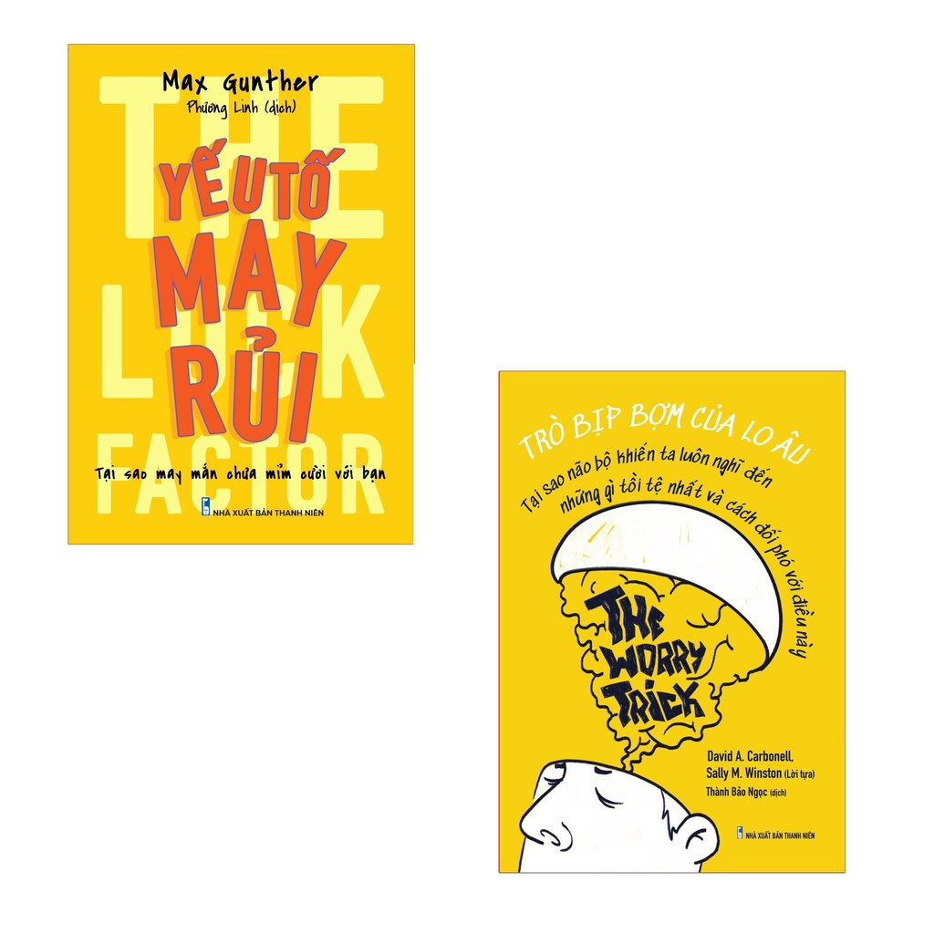 Sách Minh Long - Combo The Luck Factor - Yếu tố may rủi + The Worry Trick - Trò bịp bợm của lo âu (2 cuốn)