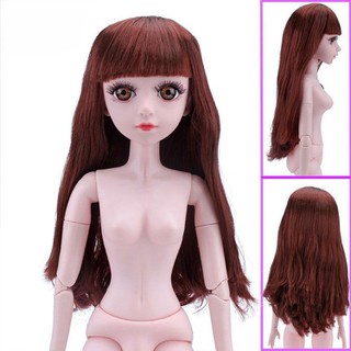 Búp Bê Trơn BJD 18 Khớp Linh Hoạt Mắt 3D Lấp Lánh - Cao 60cm KHÔNG NHẠC