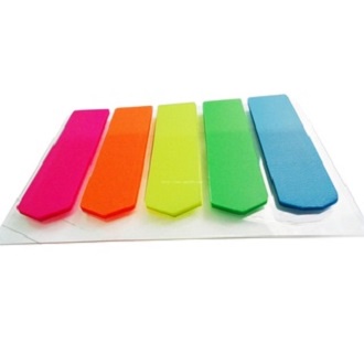 Giấy note 5 màu nhựa Giấy ghi chú 5 màu nhựa loại Uni-T - Pronoti CAM KẾT CHÍNH HÃNG