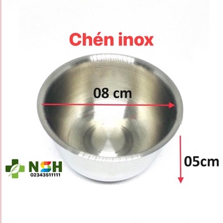Chén inox chum inox dùng trong y tế số 3 đựng bông cồn không gỉ