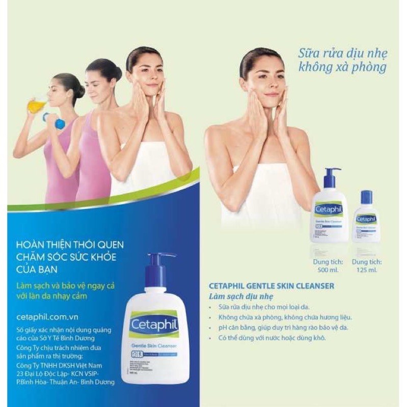 [CETAPHIL] Sữa rửa mặt Cetaphil Gentle Skin Cleanser 500ml