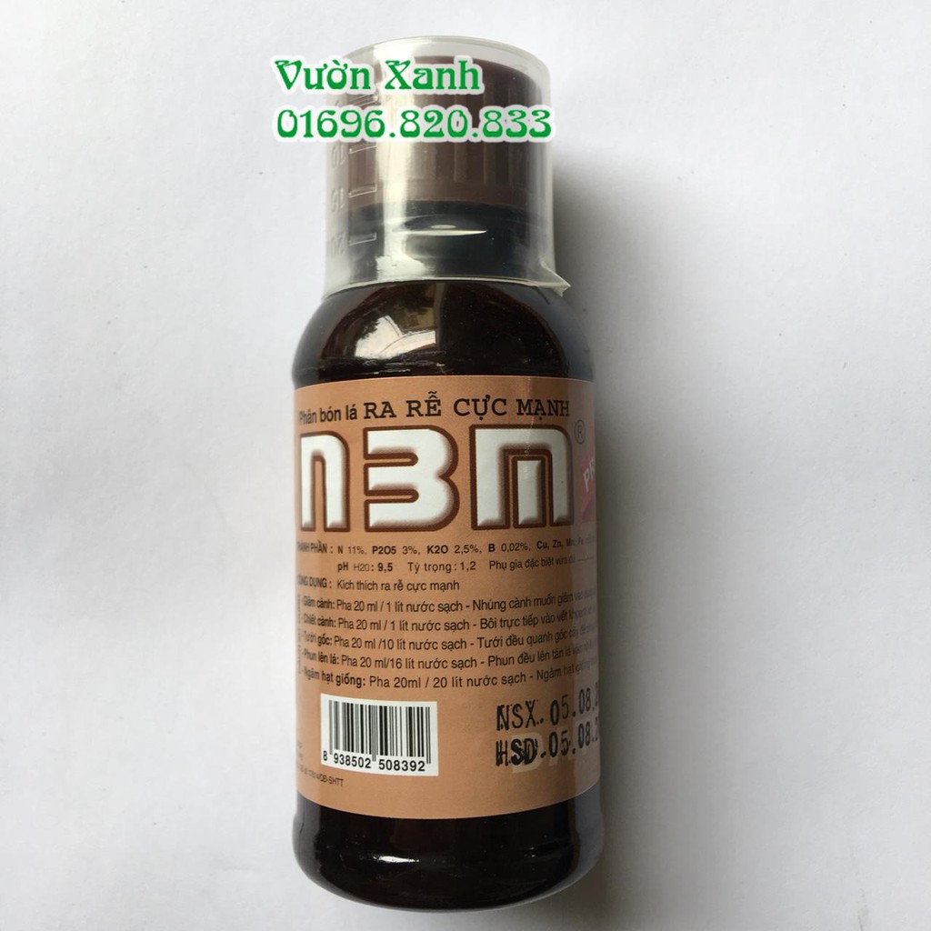 Phân bón kích rễ N3M dạng nước 100ml- mạnh mẽ hơn, đậm đặc hơn