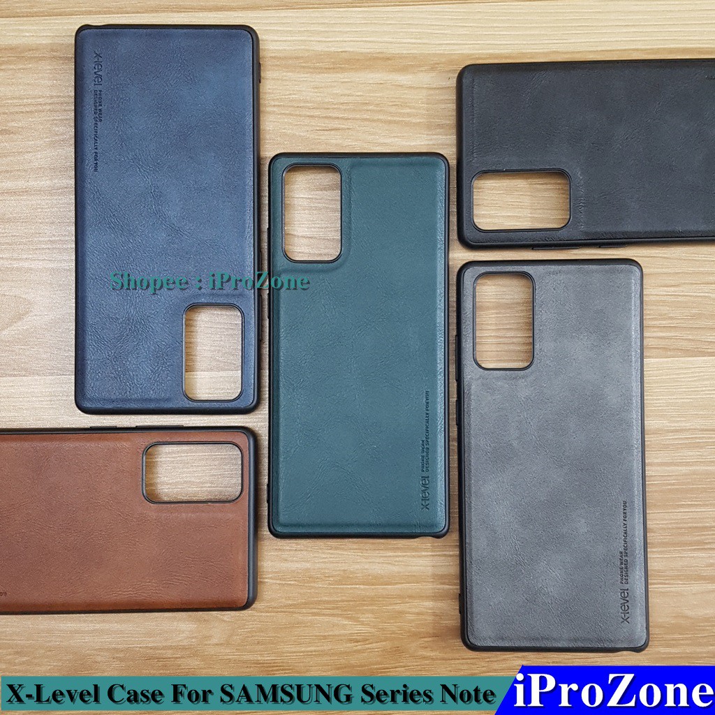 Ốp lưng da cao cấp cho Samsung Series Note 20 , Note 20 Ultra , Note 10 Plus chính hãng X – Level Chống sốc