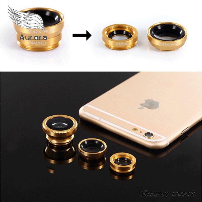 SAMSUNG Lens Kẹp Điện Thoại 3 Trong 1 Cho Điện Thoại Huawei