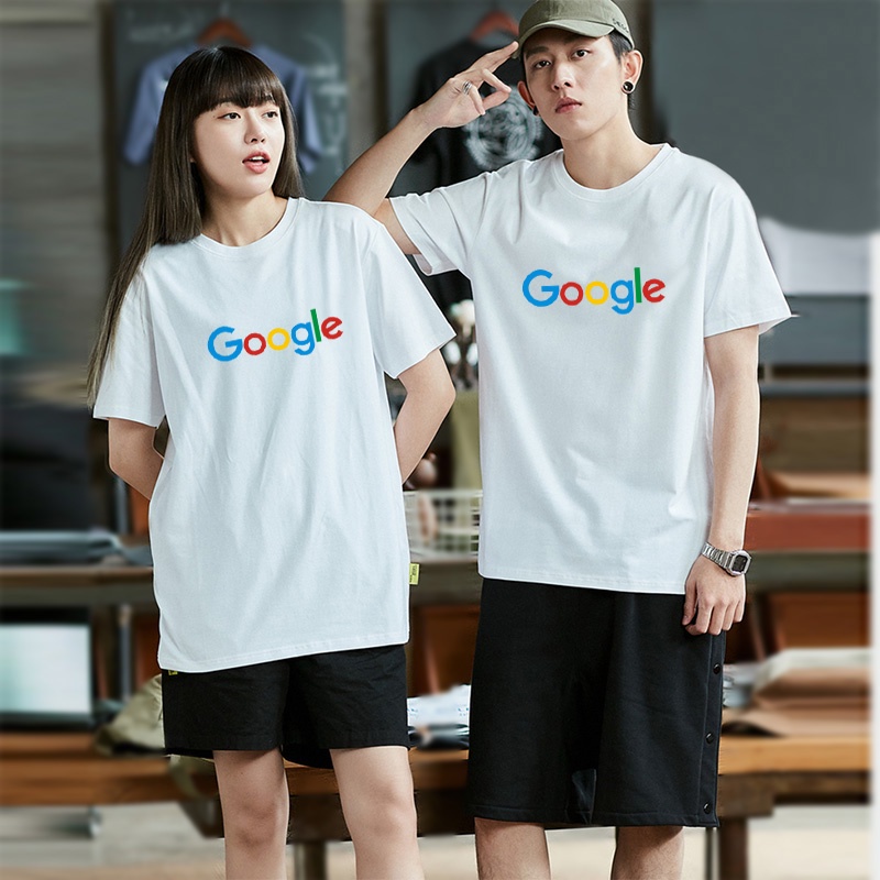 Google Áo Thun Tay Ngắn Chất Liệu cotton size Lớn xxs-4xl 2126a Cho Nam Nữ