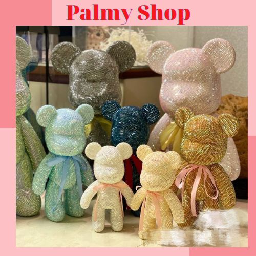 Gấu đính đá size 75cm - Bearbrick handmade cao cấp