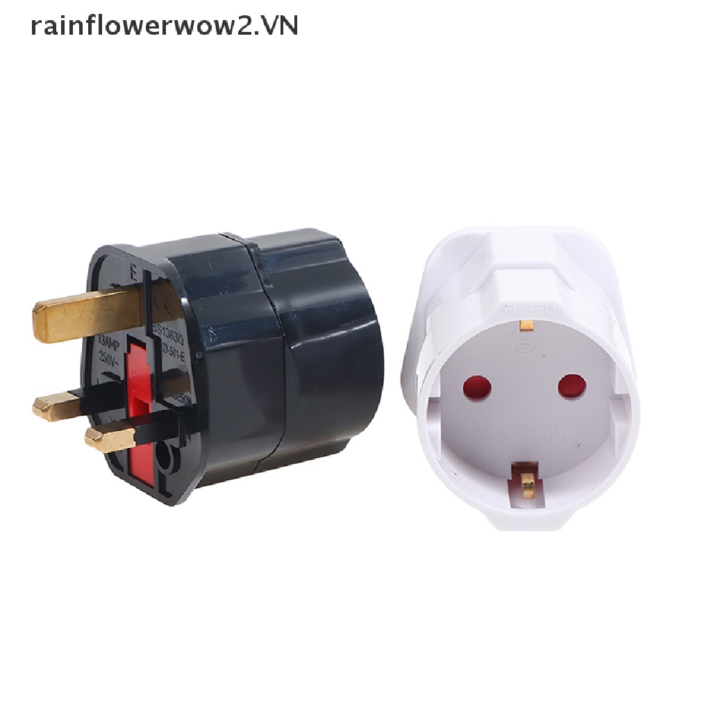 Phích Cắm Chuyển Đổi 2 Chấu Sang UK 3 Chấu AC Chuyên Dụng