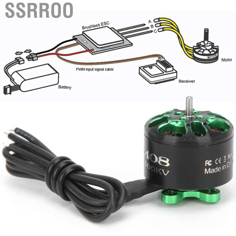 Ssrroo A1408 2800KV Metal Brushless Motor Fit for FPV Racing Quadcopter Drone Part Acccessory